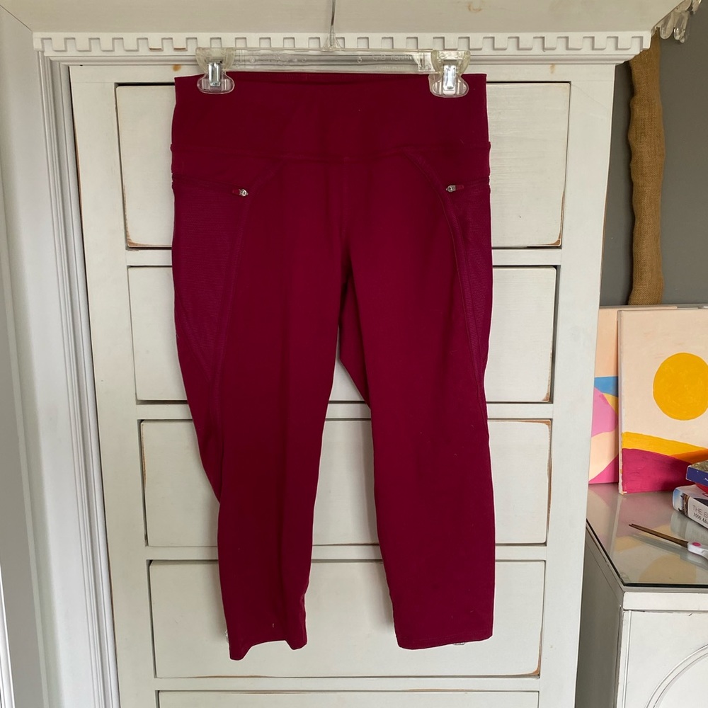 Hylete Maroon Leggings
